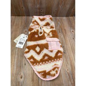 Grayson Pup Aztec Sherpa Dog Vest - White - XS